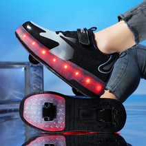 Apnoo LED 발광 롤러 신발 운동화 롤러슈즈 바퀴달린 바퀴휠 운동화 인라인, 812블랙화이트