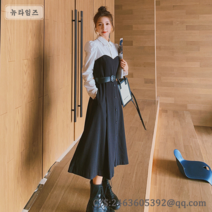 봄 여성복 블랙 앤 화이트 배색 원피스SC 뉴타임즈 C693O065