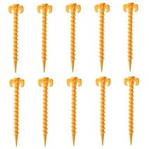 10pcs 텐트 손톱 야외 캠핑 여행 페그 그라운드 나사 말뚝 못 플라스틱 모래 해변, 협력사