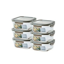 락앤락 유로 오븐글라스 정사각 750ml_그레이_6개