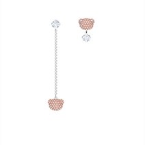 핑크 반짝이 테디베어 목걸이