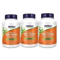 [Now Foods] 나우 푸드 밀크 씨슬 엑스트라 스트렝스 450 mg 120 소프트젤, 3개, 120정