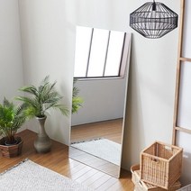 나무뜰 인디 스틸바 직각 800 스탠드 전신거울 PKF004, 화이트