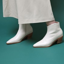 로커스트 소가죽 베이직 앵클 웨스턴 부츠 LS5004 5.5cm 리얼스미굽 아이보리