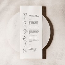 생일축하카드 미니카드 맞춤형 테이블 카드 커플의 이름 청첩장 감사합니다 환영 메뉴 장소 편집 가능한 모던 미니멀리스트 장식, 4x8 to our_100pcs