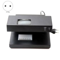 지폐계수기 돈세는기계 현금계수기 위조지폐 감별 상품권 계수 WM UV 다기능 2 in 1 통화 노트 라이트 지폐 감지기 매일 돋보기 포함 휴대용 야간 조명, Black+EU