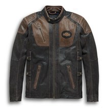 New Triple Vent 시스템 Trostel Motorcycle 할리데이비슨 빈티지 가죽 자켓