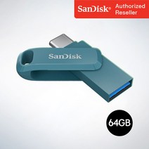 샌디스크 USB 메모리 Ultra Dual Go 울트라 듀얼 고 Type-C OTG USB 3.1 SDDDC3 64GB 나바지오블루