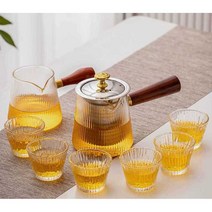 다기 세트 유리 여행용 다도세트 차판 전통 풀세트, 8종세트 + 호스트컵