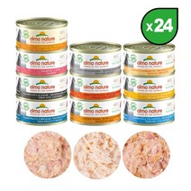 [24개] HFC 내츄럴/젤리/키튼 (10종) 70g / 고양이 파우치 습식사료, 24캔, 닭고기와 참치