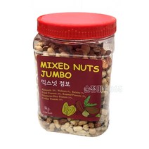믹스넛 점보 대용량 혼합 견과류 1kg 땅콩 구운아몬드 호두 건포도, 1개