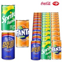 펩시콜라&스프라이트&환타오렌지 190ml X 각10개(총30개) 음료도매 미니탄산 소캔 탄산음료, 30개