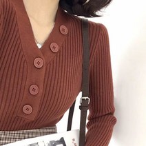 SURBORT 가을 긴 소매 스웨터 단색 여성 스웨터