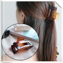 코코날다 H-아크릴 직사각 집게핀 반묶음 머리핀 전체묶음 헤어핀