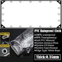 연못방수포 두꺼운 야외 투명 PVC 정원 Pergola 방수포 발코니 창문