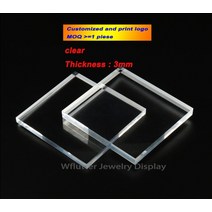 피규어진열대 피규어 전시장 케이스 보관함 square acrylic stamps block pad 팔찌 홀더 쥬얼리 디스플레이 스탠드 화장품 주최자 ring little 인형, 투명 3mm 두께, 10x10ck