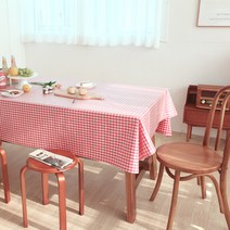슈가맘 친환경 TPU 면 방수식탁보 코튼플라워 7색 테이블보 2인~6인 길이추가 가능, 145×175 cm, 레드