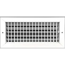 Air Flow Decor 35.6cm x 15.2cm 조절 가능한 레지스터 벤트 커버 | 벽 측벽 및 천장용 HVAC 벤트 커버 | 송풍구 커버 화이트(나사 포함) | 외부