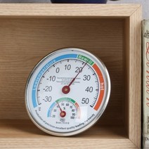 고급 정밀 아날로그 실내 온도계 습도계 (13cm) 2개