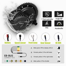 Bafang 전기 자전거 모터 미드 드라이브 8fun 변환 키트 리튬 M615 48V750W BBS02B, 03 750W 48V20AH, 01 C965(800S)