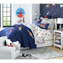 206022 포터리반 키즈 Pottery Barn Kids스누피 스페이스 이불커버_SS(멀티_GITD)
