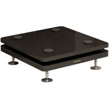 이중층 이동식 컴퓨터 데스크탑 선반 본체 받침대 PC 바퀴 스피커 트레이 거치대 케이스, 더블 레이어 블랙 매트 20x30 피트 손톱