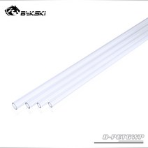 BYKSKI 4 개/몫 하드/PMMA/PETG 아크릴 튜브 투명 단단한 파이프 (OD12mm/OD14mm / OD16mm ) + 2mm 두께 50cm 길이, OD12mm-Acrylic