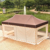 프리미엄 캐노피 천막 3X6 벽면 바람막이 창문 가림막, P민자4벽면 3X6_블루