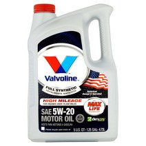 Valvoline 발보린 엔진오일 맥스라이프 테크놀로지 합성유 5W-20 가솔린 4.73L, 상세참조, 5w20