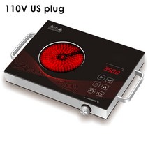 1구인덕션 2구인덕션 3구 업소용 영업용 휴대용 인덕션 220V/ 110V 3500w 가정용 전기 세라믹 스토브 쿡탑, 한개옵션1, 02 110V US plug