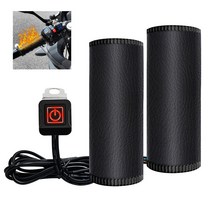 오토바이열선 그립 핸들열선 USB 겨울 따뜻한 12V 온수 바 커버 미끄럼 방지 5 단 가열, 01 black