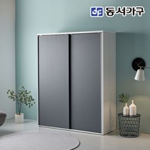 동서가구 네오 슬라이딩 댐핑도어 옷장 라비오 1200 NES437, 그레이