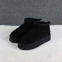 모카신 양털모카신 겨울 여성 짧은 플러시 따뜻한 스노우 부츠 캐주얼 신발 스웨이드 모피 첼시 발목 플랫 플랫폼 숙녀 2022 년 신상품