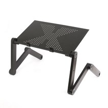 비투비월드 관절접이 노트북테이블(42x26cm) (블랙)/ 베드테이블, 단일옵션