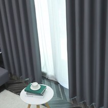 뷰하우스 [뷰하우스] 루시드 호텔식 원톤 차광암막커튼세트 대형