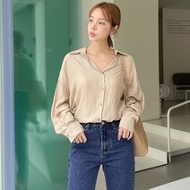 프렌치 링클 루즈 블라우스