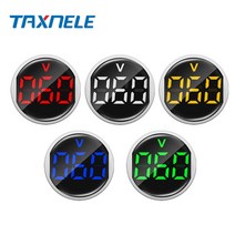 AC 60-500V 0-100A LED 디지털 전압계 전류계 헤르츠 HZ 신호등 220V 볼트 앰프 테스터 검출기 60-V, 01 Round voltmeter_05 white