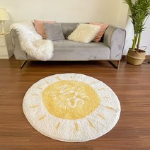 FASEN 먼지없는 카페트 침실 사계절 원형 인테리어 러그 거실 카페트