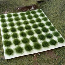 공예 키트 diy 14/49 개/상자 꽃 잔디 술 모델 풍경 재료 인조 부시 5MM 소형 녹지 식물 클러스터, [06] 49pcs army green