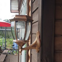 원솔라라이트 태양광엔틱3모드육각벽등 정원등