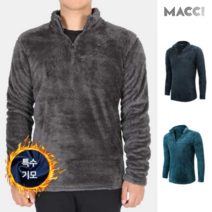 MACCI 남녀공용 양털 집업 후리스 반폴라 집업 긴팔 티셔츠