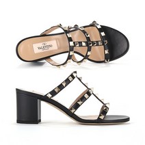 발렌티노 1W2S0C47 VOD 0NO (ZW2S0C47VOD0NO) 락스터드 슬라이드 샌들