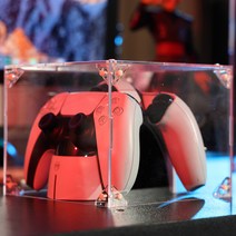 ps5 악세사리 소니 케이스 본체 방진 커버 가로놓기 부품 아크릴 커버 방수, 05.손잡이 케이스 충전 프리미엄 충전 받침대
