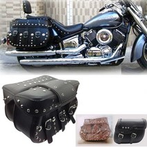 할리데이비슨 사이드백 오토바이 클래식 새들백 물병, 못 갈색 쌍을 가진 16 철 구조