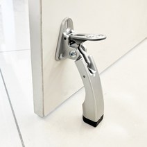 현관문 자동 말굽 도어스토퍼 폐달식 말굽스토퍼, 발보폐달식말굽(실버)