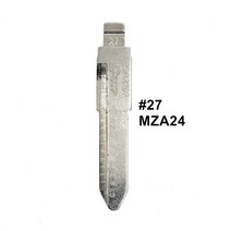 리니어스케일 5pcs 2 IN 1 Lishi MZA24 Engraved Line 키 블레이드 스케일 깎기 이빨 절단 블랭크 for Mazd, 한개옵션0