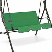 튼튼한 그네 해먹 의자 3인승 야외 스윙 캐노피 시트 쿠션 커버 방수 교체 정원 마당 가구 천 후드 프레임 없음, 초록