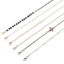 1+1 무배 워더미 자체제작 블랙 비즈 수정 진주 마스크 스트랩 마스크줄