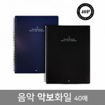 아이비스 악보 파일 40P 랜덤 CLEARFILE 문서보관함 PVC표지 A4, 단품