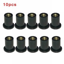 [자동차너트볼트] 10X 바이크 오토바이 앞 유리 고무 너트 M4/M5/M6 진동 댐퍼 패널 장착 5mm 범용 M5 대부분의, 02 M5 straight barrel